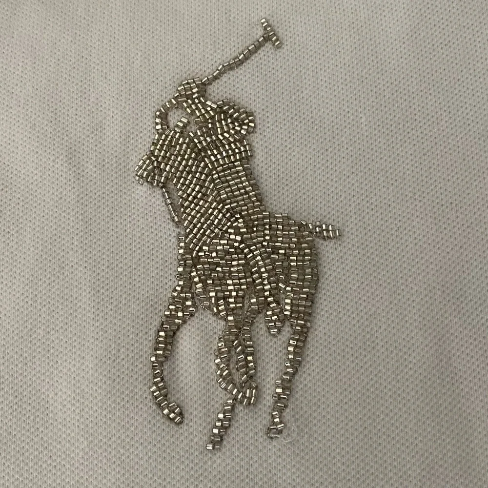 Ralph Lauren Beaded Logo Pique Polo Shirt and Matching Gingham Leggings Set